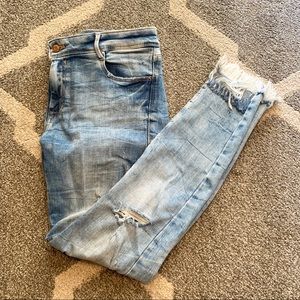 Zara distressed denim jeans
